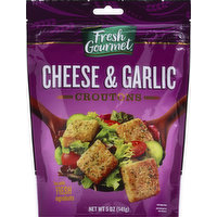 Fresh Gourmet Croutons, Cheese & Garlic, 5 Ounce