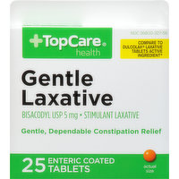 TopCare Gentle Laxative, 5 mg, Tablets, 25 Each