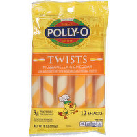Polly-O Twist Mozzarella Cheddar, 9oz, 12 Each