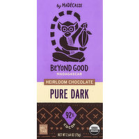 Beyond Good Chocolate, Heirloom, Pure Dark, Madagascar, 92% Cocoa, 2.64 Ounce