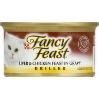 Fancy Feast Cat Food, Gourmet, Liver & Chicken Feast in Gravy, Grilled, 3 Ounce