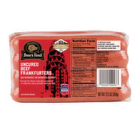 Boar's Head Frankfurters, Beef, Uncured, 12.5 Ounce