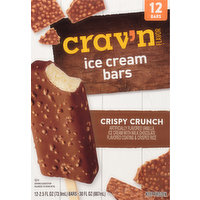 Crav'n Flavor Ice Cream Bars, Crispy Crunch, 12 Each