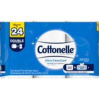 Cottonelle Toilet Paper, Double Roll, 1-Ply, 12 Each