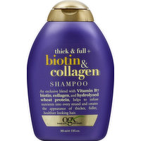 OGX Shampoo, Thick & Full + Biotin & Collagen, 385 Millilitre