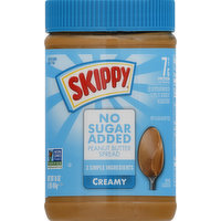 Skippy Peanut Butter Spread, No Sugar Added, Creamy, 16 Ounce