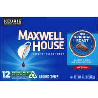 Maxwell House Coffee, Ground, The Original Roast, Medium, K-Cup Pods, 12 Each