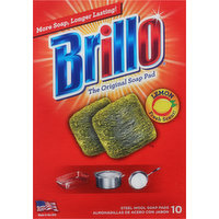 Brillo Soap Pads, Steel Wool, Lemon, 10 Each