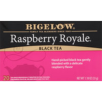 Bigelow Black Tea, Raspberry Royale, Tea Bags, 20 Each