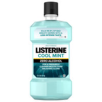 Listerine Mouthwash, Zero Alcohol, Cool Mint, 33.8 Fluid ounce