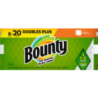 Bounty Paper Towels, Double Plus Rolls, Full Sheets, White, 2-Ply, 8 Each