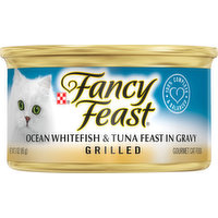 Fancy Feast Gourmet Cat Food, Grilled, Ocean Whitefish & Tuna Feast in Gravy, 3 Ounce