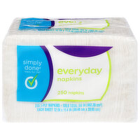 Simply Done Napkins, Everyday, 1-Ply, 250 Each