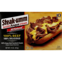 Steak Umm Steaks, Angus, Sliced, 10 Each