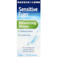 Bausch + Lomb Rewetting Drops, Sensitive Eyes, 1 Ounce