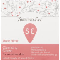 Summer's Eve Cleansing Cloths, Sheer Floral, 16 Each