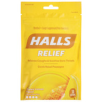 Halls Cough Drops, Honey Lemon Flavor, 30 Each