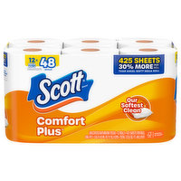 Scott Bathroom Tissue, Unscented, Mega Rolls, One-Ply, 12 Each