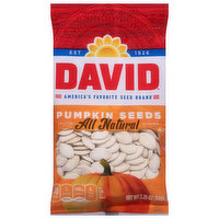 David Pumpkin Seeds, All Natural, Roasted & Salted, 2.25 Ounce