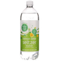 Food Club Lemon Lime Seltzer Water, 33.8 Fluid ounce