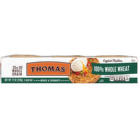 Thomas' English Muffins, 100% Whole Wheat, 6 Each
