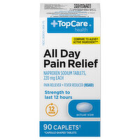 TopCare All Day Pain Relief, 220 mg, Caplets, 90 Each