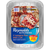 Reynolds Kitchens 13-1/4 in. x 9-5/8 in. x 2-3/4 in. Heavy Duty Non-Stick Lasagna Pan and Lid, 1 Each