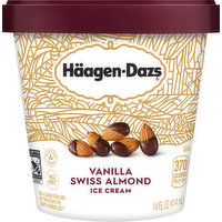 Haagen-Dazs Ice Cream, Vanilla Swiss Almond, 14 Fluid ounce