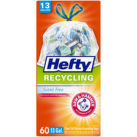 Hefty Recycling Trash Bags, Clear, 30 Gallon, 40 Count 