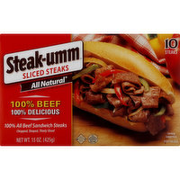 Steak Umm Steaks, Sliced, 10 Each