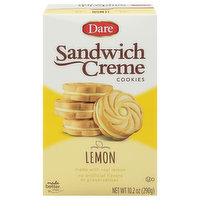 Dare Cookies, Sandwich Creme, Lemon, 10.2 Ounce