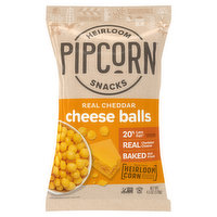 Pipcorn Cheese Balls, Cheddar, Heirloom, 4.5 Ounce