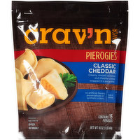 Crav'n Flavor Classic Cheddar Creamy, Smooth Potatoes And Cheddar Cheese Wrapped In A Pasta Shell Pierogies, 16 Ounce