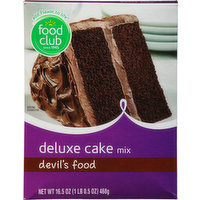 Food Club Cake Mix, Deluxe, Devil's Food, 16.5 Ounce