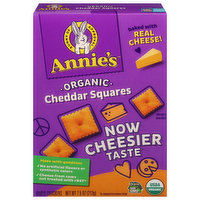 Annie's Baked Crackers, Organic, Cheddar Squares, 7.5 Ounce