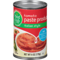 Food Club Italian Style Tomato Paste Product, 6 Ounce