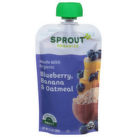 Sprout Organics Blueberry, Banana & Oatmeal Baby Food, 6 Months and Up, 3.5 oz, 3.5 Ounce