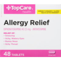 TopCare Allergy Relief, 25 mg, Tablets, 48 Each