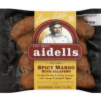Aidells Sausage, Smoked Chicken & Turkey, Spicy Mango with Jalapeno, 12 Ounce