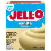 Jell-O Pudding & Pie Filling, Reduced Calorie, Zero Sugar, Instant, Vanilla, 1 Ounce
