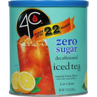 4C Iced Tea Mix, Low Calorie, Zero Sugar, Lemon, Decaffeinated, 13.9 Ounce