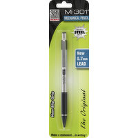 Zebra Pencil, Mechanical, M-301, Stainless Steel (0.7 mm Lead), 1 Each