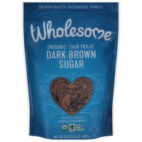 Wholesome Sugar, Organic, Dark Brown, 24 Ounce