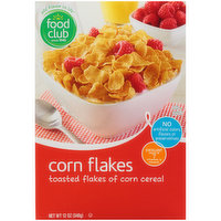 Food Club Cereal, Corn Flakes, 12 Ounce