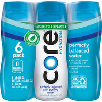 Core Hydration Water, Perfectly Balanced, 6 Pack, 6 Each