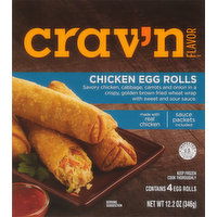 Crav'n Flavor Egg Rolls, Chicken, 4 Each