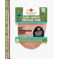 Applegate Ham, Slow Cooked, Uncured, 1 Each