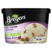 Breyers Frozen Dairy Dessert, No Sugar Added, Butter Pecan, 1.5 Quart