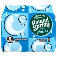 Poland Spring Spring Water, Sparkling, Simply Bubbles, 8 Each