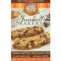 Sunbelt Bakery Granola Bars, Peanut Butter Chocolate Chip, Chewy, 10 Pack, 10 Each